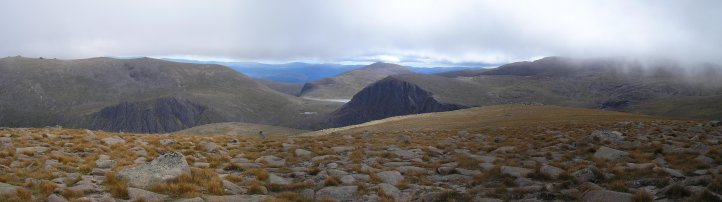 Panorama accross the Cairngorm national park.